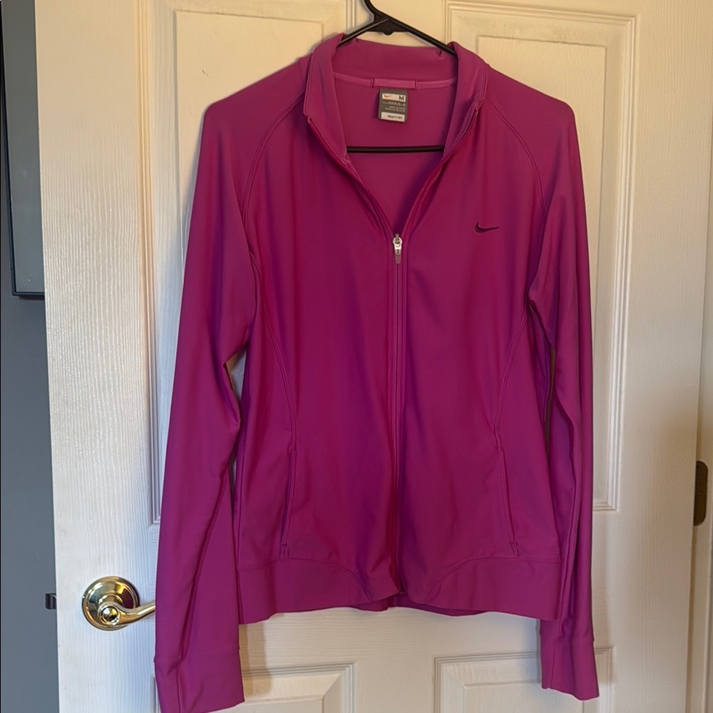 Nike Pink Full-Zip Athletic Jacket- M